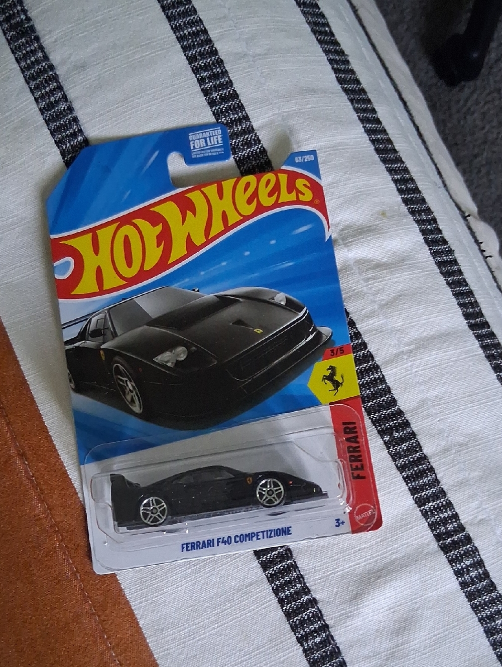 Ferrari F40 Competizione Black Toy Car by Hot Wheels